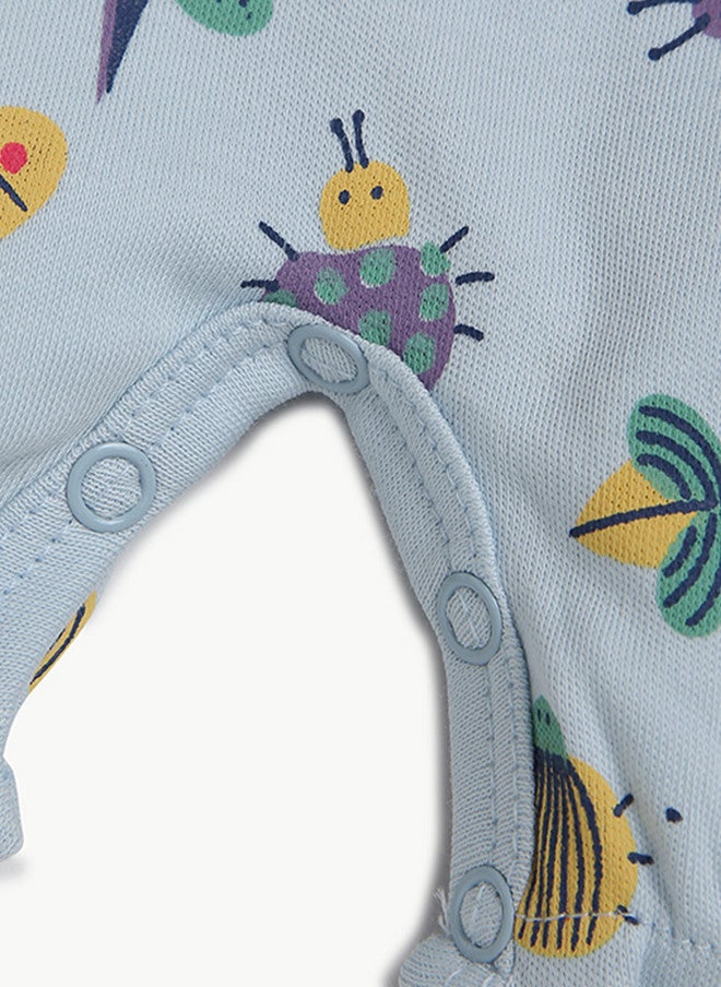 BONTOTS Infant Girls Little Bug Explorer Printed Organic Cotton Romper - Image 4